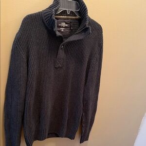 H&M Men's Charcoal Zip-Up Sweater